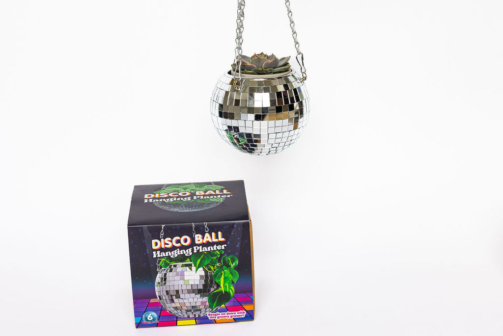 Disco ball plant hanger