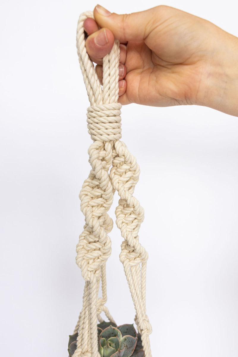 outdoor double plant hanger Double macrame plant hanger – Macrayaymacrame