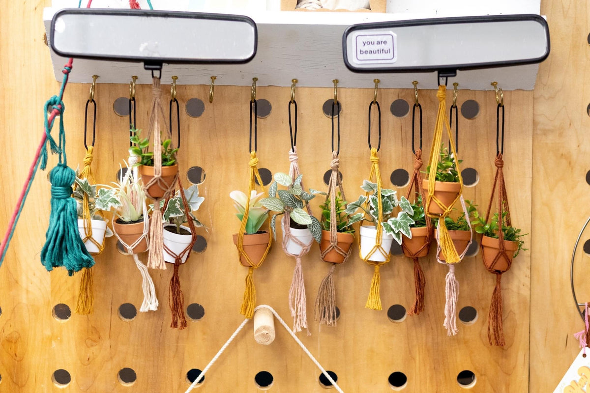 serrv mini macrame plant hanger Mini macrame plant hangers for car – Macrayaymacrame