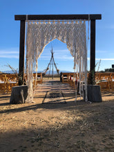 Load image into Gallery viewer, Macrame wedding back drop- rental