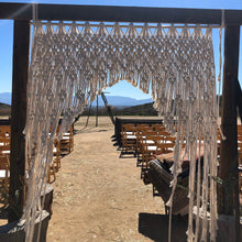 Load image into Gallery viewer, Macrame wedding back drop- rental