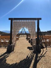 Load image into Gallery viewer, Macrame wedding back drop- rental