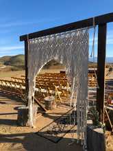 Load image into Gallery viewer, Macrame wedding back drop- rental