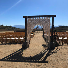 Load image into Gallery viewer, Macrame wedding back drop- rental
