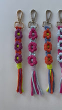 Load and play video in Gallery viewer, New floral macrame keychains
