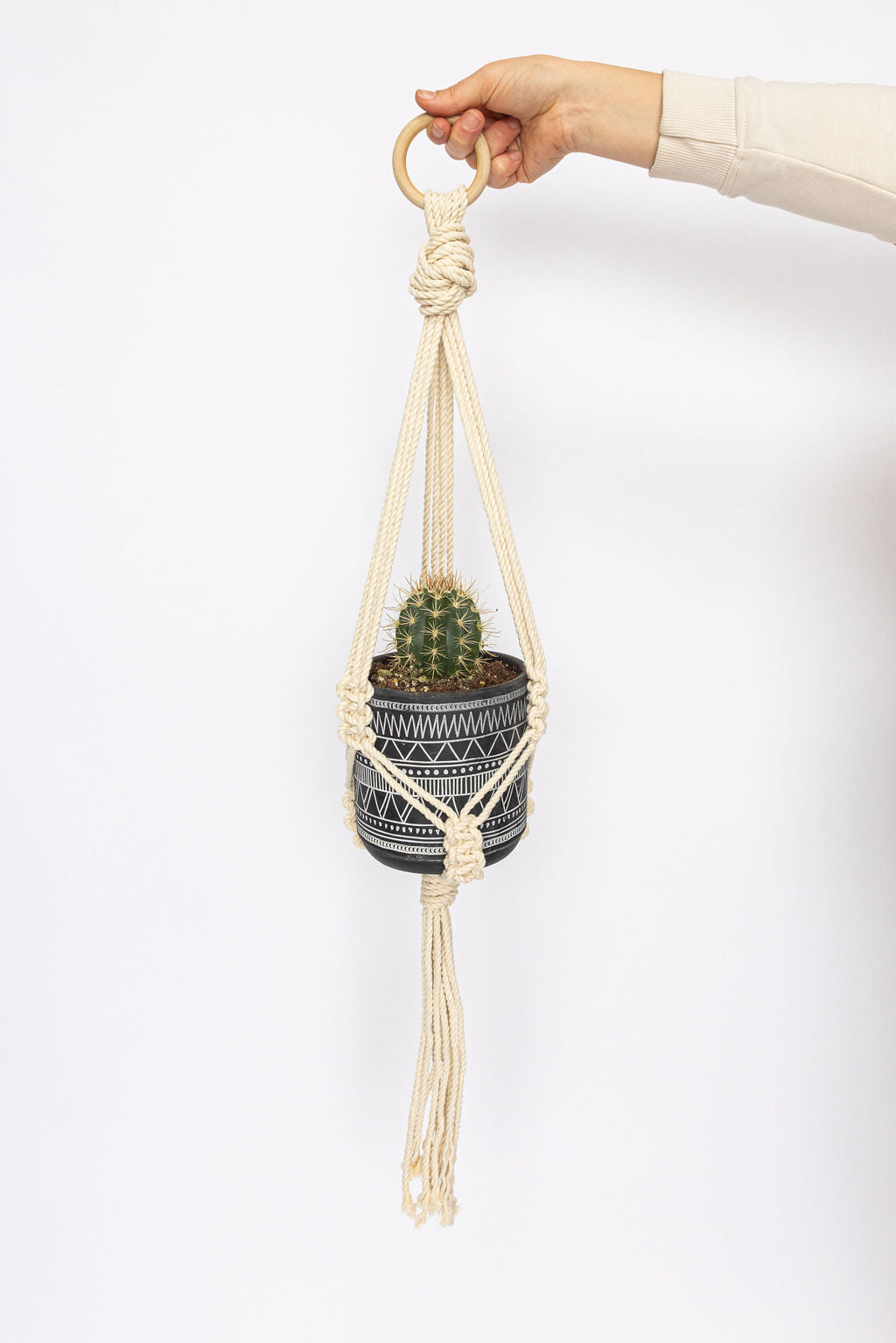macrame jute plant hanger Staple macrame plant hanger – Macrayaymacrame