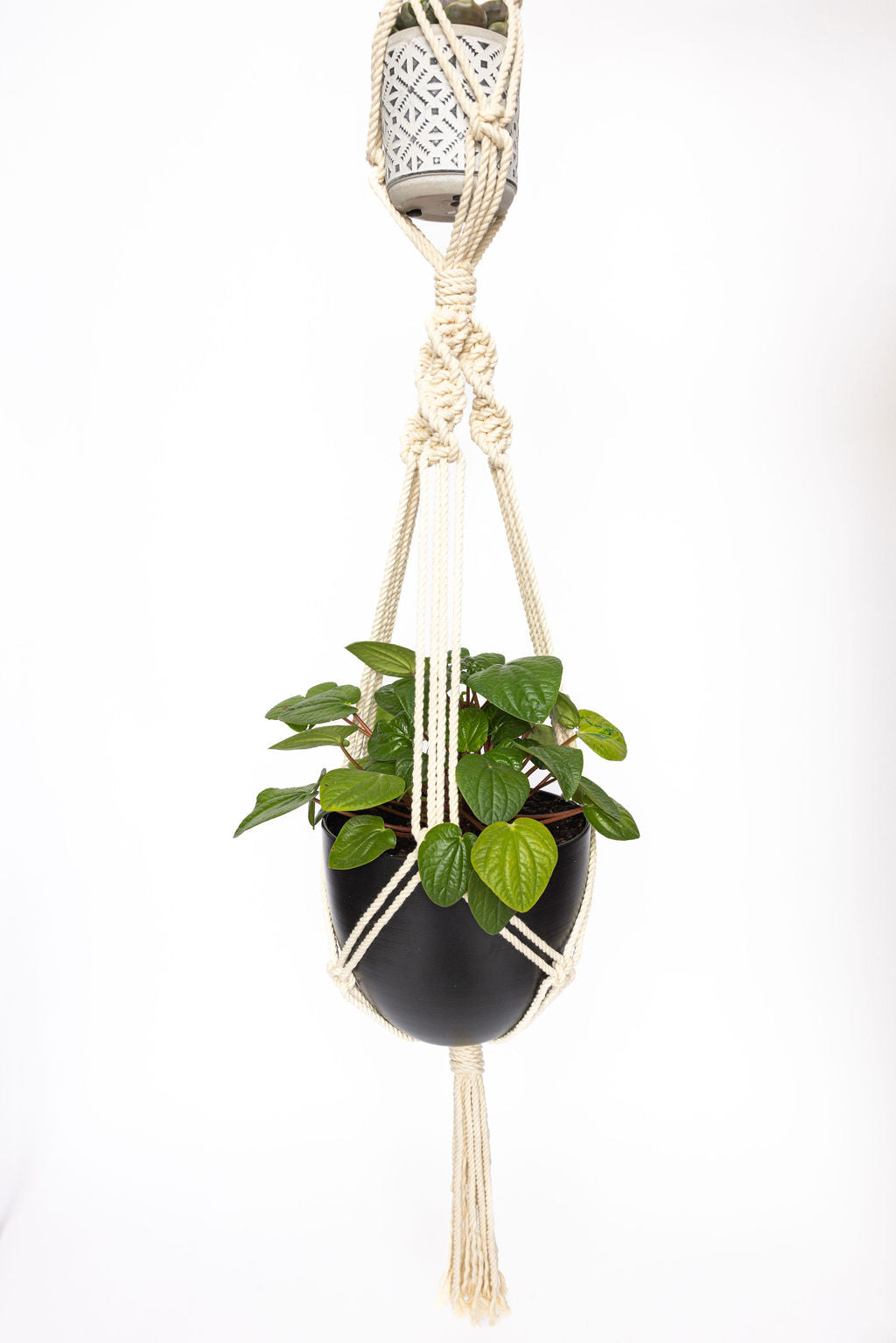 macrame plant hanger pot Double macrame plant hanger – Macrayaymacrame